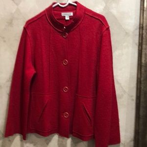 Cold water Creek Red Boiled Jacket.  Size: M